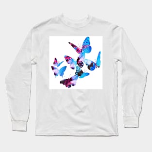 Blue Butterflies Long Sleeve T-Shirt